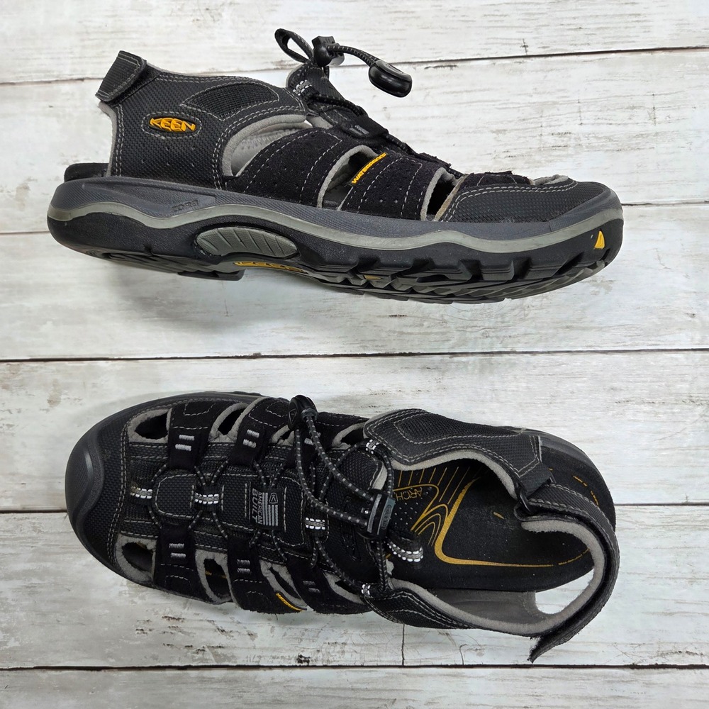 Keen Rialto II H2 Sport Sandals American Built Mens 9 Black Waterproof Hiking